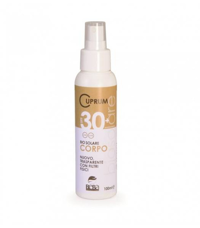   Bio spray przeciwsłoneczny do ciała, SPF30, AIAB, 100 ml, Cuprum Line, Beba