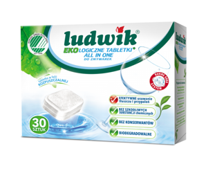 Ekologiczne tabletki do zmywarki, Nordic Ecolabel, 30 szt., LUDWIK