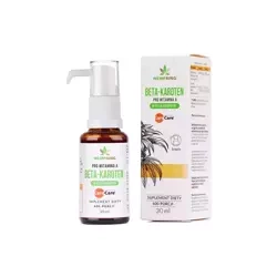 Beta-karoten w kroplach w bio oleju konopnym, 30ml, Hempking