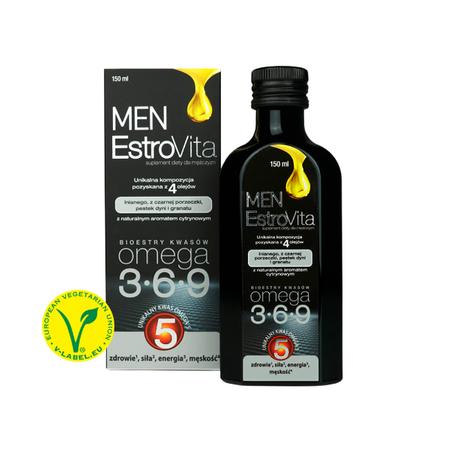 EstroVita MEN, Omega -3,-6,-9, 150 ml.